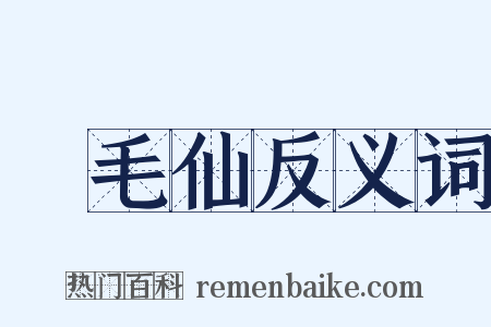 緑毛仙反义词是什么意思的图片